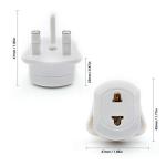 Q4U Travel Adapter Plug EU TO UK, White Plug For Shaver/Toothbrush