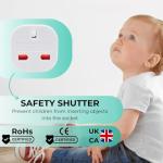 Double Dragon UK to US & Australia Travel Adapter | 3-Pin to 2-Pin Plug Converter with Swivel Pins | Works in USA, Canada, Japan, Thailand, Australia, New Zealand, China & More | 100V-240V | 2-Pack