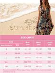 TOPLAZA Maxi Dresses for Women Summer Beach Floral Dress V Neck Sleeveless, Green, M