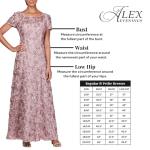 Alex Evenings Women's Slimming Cocktail Gown Neckline, Wedding Guest, Party Dress, Charcoal Square Neck, 6