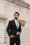 Allthemen Mens Suits 2 Piece Suit Slim Fit Wedding Dinner Tuxedo Suits for Men Business Casual Jacket & Trousers, Chest 38(trousers:waist 32)/Medium, Black