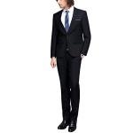 Allthemen Mens Suits 2 Piece Suit Slim Fit Wedding Dinner Tuxedo Suits for Men Business Casual Jacket & Trousers, Chest 38(trousers:waist 32)/Medium, Black