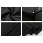 Men Suits 3 Piece Slim Fit Single Breasted Two Button Black Wedding Tuxedo Suit Blazer Waistcoat Trousers(Black,Larger)