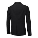 YOUTHUP Mens Slim Fit 3 Piece Suit 2 Button Business Wedding Suits Tuxedo Blazer Waistcoat Trousers, Black, M