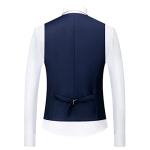 Allthemen Mens Suits 3 Piece Regular Fit Wedding Formal Dress Suit One Button Business Suit Blue L