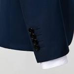 Allthemen Mens Suits 3 Piece Regular Fit Wedding Formal Dress Suit One Button Business Suit Blue L