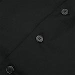 YOUTHUP Mens Suits Slim Fit 3 Piece Suit Shawl Lapel Wedding Dinner Tuxedo 1 Button Blazer Pants Vest, Black, L