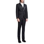 YOUTHUP Mens Suits Slim Fit 3 Piece Suit Shawl Lapel Wedding Dinner Tuxedo 1 Button Blazer Pants Vest, Black, L