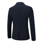 Allthemen 3 Piece Slim Fit Suit Wedding Dress Casual One Button Lounge Suit,XL ,Navy