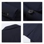 Allthemen 3 Piece Slim Fit Suit Wedding Dress Casual One Button Lounge Suit,XL ,Navy