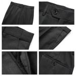 KUDORO Men Suits 3 Piece Slim Fit Suit Casual Business Formal Dinner Tuxedo Suit for Men Classic Blazer Waistcoat Trousers Set Black