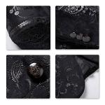 Mens Tuxedo Suits 2 Piece Slim Fit Casual Wedding Business Dinner Jacquard Suit for Men Jackets Blazer Trousers, XL, Black