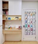 MISSLO Over the Door Shoe Storage Organiser Hanging Shoe Rack Holder 24 Large Mesh Pockets for Wardrobe Door Tidy with Hanger(White)