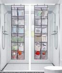 MISSLO Over The Door Shoe Rack Organiser 12 Large Mesh Pockets Hanging Shoe Storage for Narrow Closet, Bedroom, Bathroom Organizer Tidy with Hanger, 2 Packs