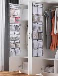 MISSLO Over The Door Shoe Rack Organiser 12 Large Mesh Pockets Hanging Shoe Storage for Narrow Closet, Bedroom, Bathroom Organizer Tidy with Hanger, 2 Packs