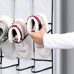 GAOHAN 35 Large Pockets Over Door Shoe Storage Organiser Wardrobe Shoe Rack Mesh Hanging Storage Shoe Hanger Holder, White