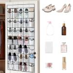 GAOHAN 35 Large Pockets Over Door Shoe Storage Organiser Wardrobe Shoe Rack Mesh Hanging Storage Shoe Hanger Holder, White