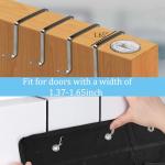 zeyedemo 2Sets Over The Door Shoe Storage Organizer 48Large Pockets Hanging Shoe Organizer with 8 Duty Metal Hooks Back of The Door Foldable Breathable Shoe Storage for Storing Slippers Leather Shoes