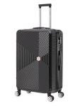 Flymax 24" Medium Suitcase Super Lightweight 4 Wheel Spinner Hard Shell ABS Luggage Hold Check in Travel Case Black 67L