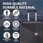 Flymax 24" Medium Suitcase Super Lightweight 4 Wheel Spinner Hard Shell ABS Luggage Hold Check in Travel Case Black 67L