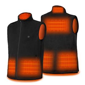 DR.PREPARE Heated Gilet for Men Women, Unisex Heated Vest Warming Fleece Vests, Lightweight USB Smart Electric Heated Jacket with Adjustable Size for Hiking Hunting Camping (Battery Pack Not Included)