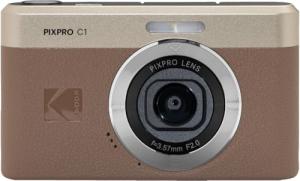 KODAK Pixpro C1 – Ultra-Compact Digital Camera | 13MP BSI CMOS, 4X Zoom, 2.8" LCD Screen, LED Flash – Marron