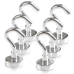 X-Bet Magnet Neodymium Magnet Hooks - Heavy Duty Strong Magnetic Hooks for Cruise, Fridge, Wall, Kitchen, and Garage