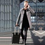 Aerolite Lightweight 55cm Hard Shell Cabin Suitcase 4 Wheel Carry On Hand Luggage Bag - Approved for easyJet, British Airways, Ryanair - Black
