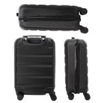 Aerolite Lightweight 55cm Hard Shell Cabin Suitcase 4 Wheel Carry On Hand Luggage Bag - Approved for easyJet, British Airways, Ryanair - Black