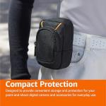 Amazon Basics Large Compact Digital Camera Case with Internal Padding for 5.2 x 3.2 x 1.0 inch Cameras, Solid, Black, Small