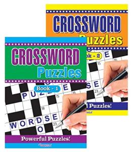 Squiggle Martello P2164 A4 Crossword Puzzle Books, Set of 2