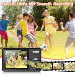 Digital Camera 1080P FHD 44MP with 2.4" LCD Screen,16X Digital Zoom, Compact Portable Vlogging Camera with 32gb SD Card for Kids Teen Students Beginner (Black)