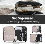 Aerolite Packing Cubes for Suitcases 6-pieces Expandable Travel Luggage Packing Organizers With Accessories Ultra Lightweight