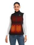 ORORO Women's Heated Fleece Gilet with Power Bank - Electric Heated Vest for Women Base Layer (Charger Not Included) (Flecking Grey,L)
