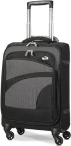Aerolite Lightweight 4 Wheel Carry On Hand Cabin Luggage Suitcase Black Grey for British Airways Ryanair (Priority) easyJet (Plus/Flexi) & Many More