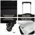 Aerolite Lightweight 4 Wheel Carry On Hand Cabin Luggage Suitcase Black Grey for British Airways Ryanair (Priority) easyJet (Plus/Flexi) & Many More