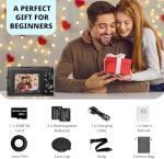 Digital Camera,4K 48MP Autofocus Compact Digital Camera with 32G Card 16X Digital Zoom,Vlogging Camera for Youtube with Anti-shake, Flash,3.0 inch 180° Flip Screen for Teens, Beginners,Adults