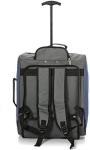 MiniMax Travel Suitcase with Wheels with Front Pocket for Toys/Dolls/Teddy Bears, Blue, Teddy Not Included, S
