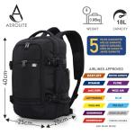 Aerolite Ryanair 40x20x25 Maximum Size Hand Cabin Luggage Approved Travel Carry On Holdall Lightweight Shoulder Bag Backpack Rucksack Flight Bag with YKK Zippers 5 Year Warranty