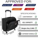 FLYMAX Rolling Laptop Case on 4 Wheels - Fits Most Laptops up to 16"
