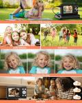 Digital Camera 1080P FHD Compact Digital Camera 44MP Portable Mini Small Photo Camera with 2.4" LCD Screen, 16X Digital Zoom and 1 Battery Vlogging Camera for Kids, Girls, Boys-Black (No SD Card)