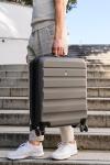 Aerolite 56x45x25cm British Airways Jet2 & easyJet Upgrade Maximum Allowance Large Lightweight 8 Wheel Carry On Hand Cabin Luggage Bag Suitcase 56x45x25 with TSA Approved Lock Charcoal Grey