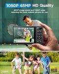 64GB Digital Camera for Kids: 48MP Anti-Shake Vlogging Camera - 16X Zoom, Photo Filtration, Continuous Shooting, Self-Timer, Compact Design