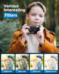 64GB Digital Camera for Kids: 48MP Anti-Shake Vlogging Camera - 16X Zoom, Photo Filtration, Continuous Shooting, Self-Timer, Compact Design