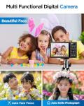64GB Digital Camera for Kids: 48MP Anti-Shake Vlogging Camera - 16X Zoom, Photo Filtration, Continuous Shooting, Self-Timer, Compact Design