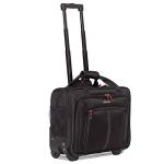 Aerolite Premium Padded Business Laptop Roller Case with 2 Wheels Approved for Ryanair Priority Boarding, Easyjet Plus, BA and More Airlines. Fits up to 15.6 Inch Laptops (Black)