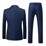 Allthemen Mens Suits 2 Piece Regular Fit Wedding Dress Suit One Button Business Suit Blue L