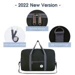 for Easyjet Large Cabin Bag 56x45x25 Foldable Travel Duffel Bag Holdall Tote Carry on Luggage Overnight for Women and Men 40L (Thick Series Black)