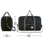 for Easyjet Large Cabin Bag 56x45x25 Foldable Travel Duffel Bag Holdall Tote Carry on Luggage Overnight for Women and Men 40L (Thick Series Black)
