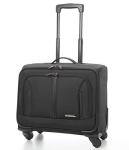 Aerolite Rolling Padded Laptop Case Bag 4 Wheels - Fits up to 15.6", Overnight Trolley Business Hand Cabin Luggage Case easyJet Plus/Flexi/Up Front/Extra Legroom, British Airways & Jet2 Approved Black